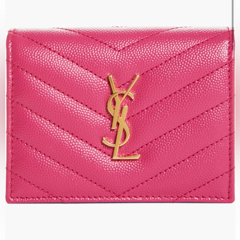 Saint Laurent Matelassé Leather Card Case